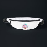 Sacs Banane Cône rose Sakura crème glacée gaufre<br><div class="desc">Cône gaufre douce avec fleurs de cerisier japonais rose frais sur arrière - plan blanc avec stries d'aquarelle bleue. Cerise japonaise rose.</div>