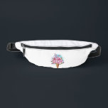 Sacs Banane Cône rose Sakura crème glacée gaufre<br><div class="desc">Cône gaufre douce avec fleurs de cerisier japonais rose frais sur arrière - plan blanc avec stries d'aquarelle bleue. Cerise japonaise rose.</div>