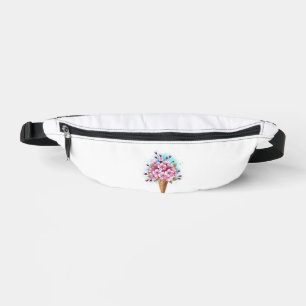 Sacs Banane Cône rose Sakura crème glacée gaufre