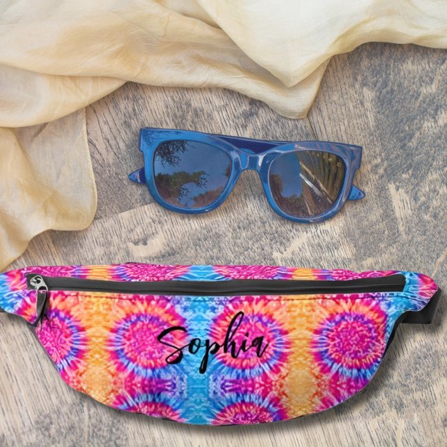 Sacs Banane Cool Fille Hot Rose Bleu Orange Tie Dye Ados (Créateur téléchargé)