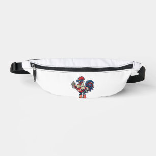 Sacs Banane Coq Patriotique en Talons Hauts Chemise Gravure Vi