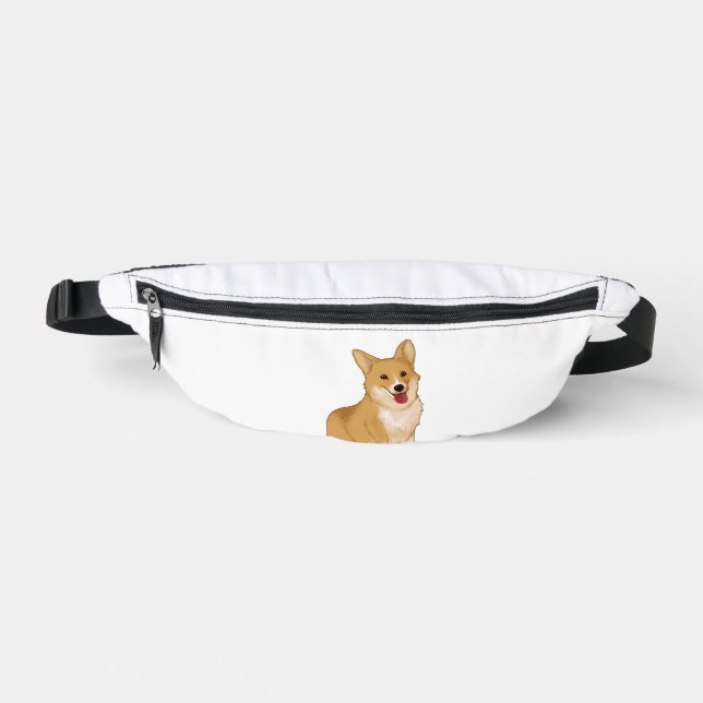 Sacs Banane Corgi doux et souriant (Recto)