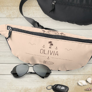 Sacs Banane Couché de soleil Glow Vintage Van Surfeur Crew Min
