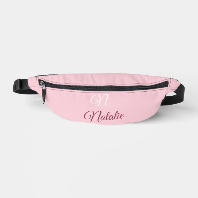 Sacs Banane Couleur rose pastel monogrammée (Recto)