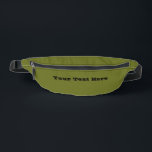 Sacs Banane Couleur solide vert olive<br><div class="desc">Fanny Pack Storage Bag imprimé coupe couture style et décontracté mode relevé accessoire avec personnalisable modèle Your Text Here typographie imprimée avec Olive Green Solid Color arrière - plan illustration et sélectionner la collection de produits par TheFabricSeal print sur demande shop à Zazzle.com #ZazzleMade https://www.zazzle.com/store/thefabricseal Notre Fanny Pack a une...</div>