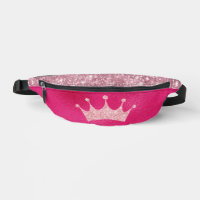 Couronne de princesse en paillettes roses glamour