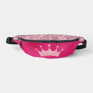 Sacs Banane Couronne de princesse en paillettes roses glamour