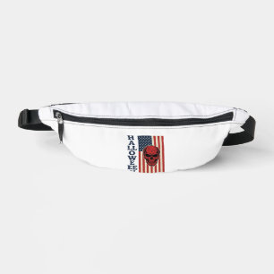 Sacs Banane Crâne Halloween Patriotique Vintage Drapeau Épouva