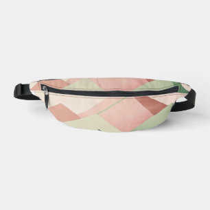 Sacs Banane Crête Pastel – Paysage de Montagne Géométrique #1