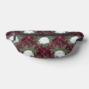 Sacs Banane Crimson Lotus Elegance Motif - Le Lotus Blanc