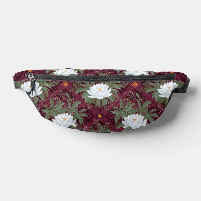 Sacs Banane Crimson Lotus Elegance Motif - Le Lotus Blanc (Poser)