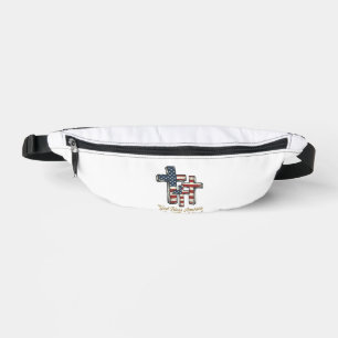 Sacs Banane Croix Patriotique Dieu Bénisse l'Amérique Concepti