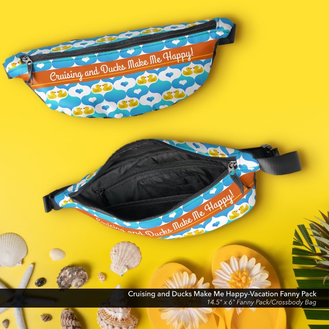Sacs Banane Cruising and Ducks Make Me Happy-Vacation (Cruising and Ducks Make Me Happy-Vacation Fanny Pack/Crossbody Bag)