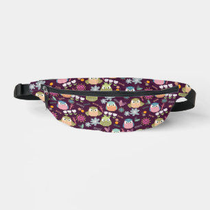 Sacs Banane Cute Owl Purple