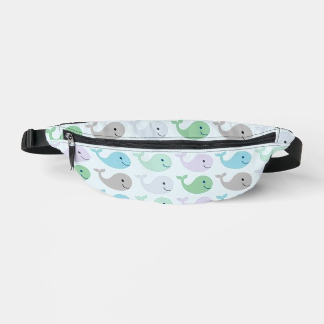 Sacs Banane Cute Pastel Whale Motif (Recto)