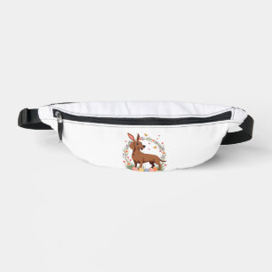Sacs Banane Dachshund de Pâques vintage lapin chien avec œuf f