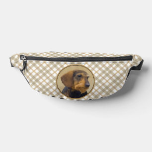 Sacs Banane Dachshund Peinture Fil cheveux noir & Tan Dog Art