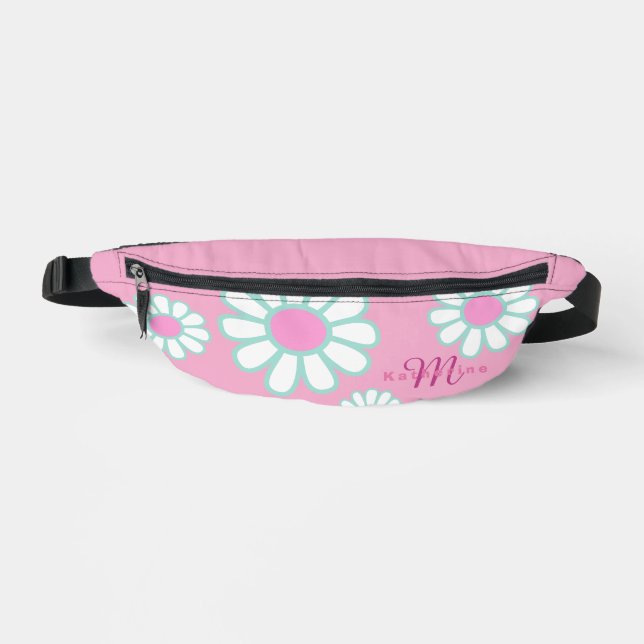 Sacs Banane Daisy Simple Monogramme rose (Recto)