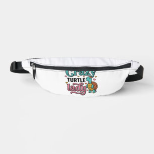 Sacs Banane Dame Tortue Folle Design de Gravure Vintage_1