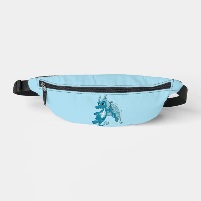 Sacs Banane Dessin animé dragon bleu  (Recto)