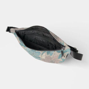 Sacs Banane dessin de fleurs bleues japonaises