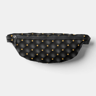 Sacs Banane Diamants d'or Tufted Black Fanny Pack