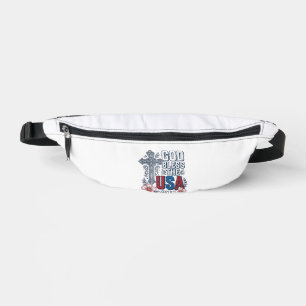 Sacs Banane Dieu bénisse le maillot patriotique vintage de la