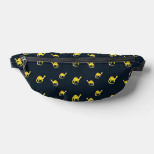 Sacs Banane dinosaures jaunes sur bleu