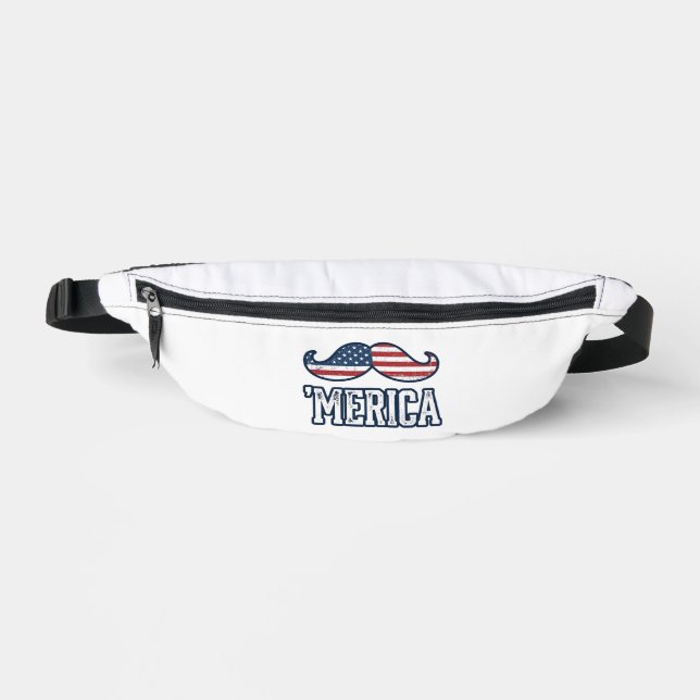 Sacs Banane Distressed America Mustache Patriotic Vector Desig (Recto)