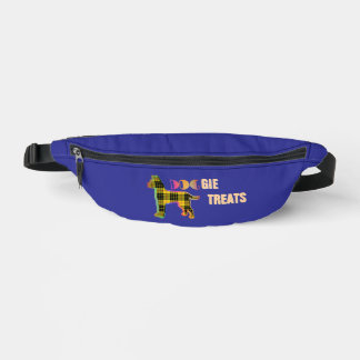 Sacs Banane Doggie Traite Logo Novelty Jaune Plaid Bleu