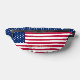 Sacs Banane Drapeau Américain Patriotique Monogramme Taille Ce