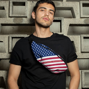 Sacs Banane Drapeau américain Patriotique Monogramme Taille Cr