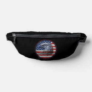 Sacs Banane Drapeau américain vintage en détresse avec aigle