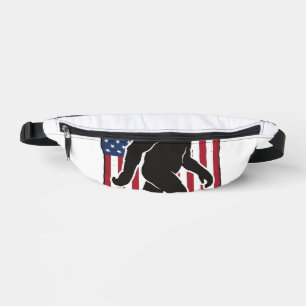 Sacs Banane Drapeau américain vintage silhouette Bigfoot vecte