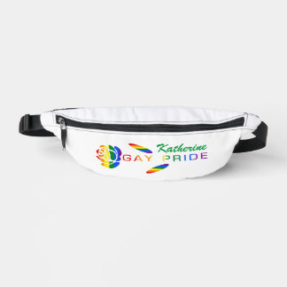 Sacs Banane Drapeau arc-en-ciel de la fierté gay Rose Nom pers