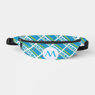 Sacs Banane Drapeau arubais en mosaïque monogrammé 