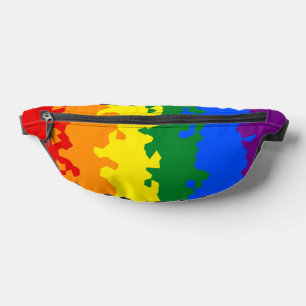 Sacs Banane Drapeau de fierté gay arc-en-ciel mosaïque abstrai