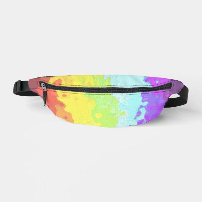 Sacs Banane Drapeau de fierté Neurogenre Abstrait BoHo Psychéd (Recto)