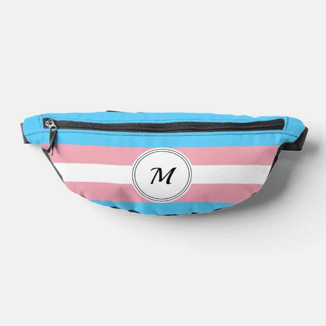 Sacs Banane Drapeau de fierté transgenre avec une initiale per (Poser)