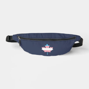 Sacs Banane Drapeau de la fierté transgenre en feuille d'érabl