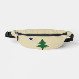 Sacs Banane Drapeau de l'État du Maine avec pin et étoile 1901
