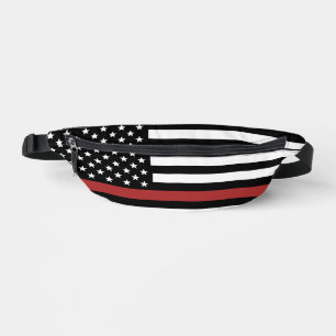 Sacs Banane Drapeau de pompier Mince Red Line USA