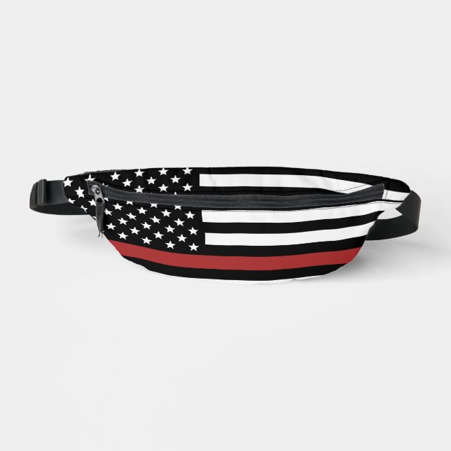 Sacs Banane Drapeau de pompier Mince Red Line USA (Recto)