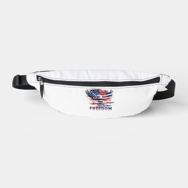 Sacs Banane Drapeau et aigle des Etats-Unis.Liberté. (Recto)