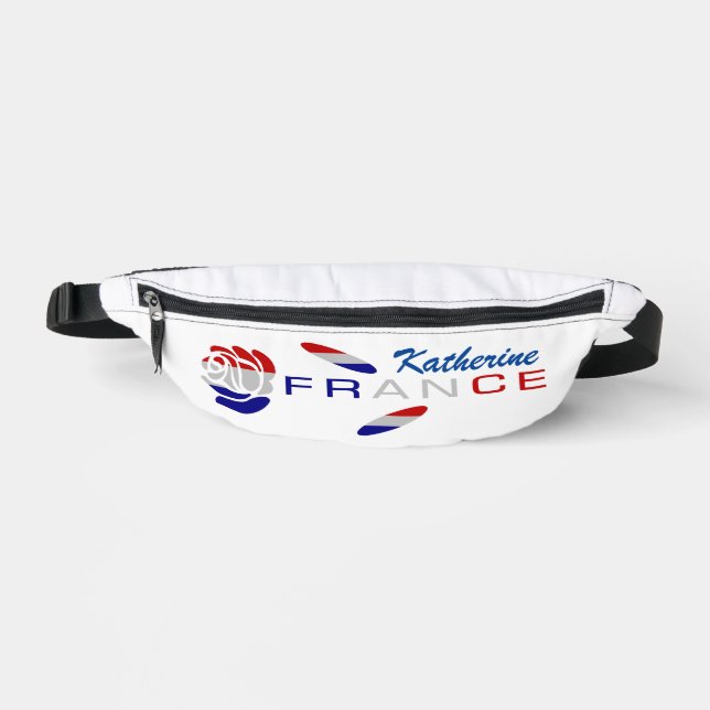Sacs Banane Drapeau Français Rose Personnalisé (Recto)