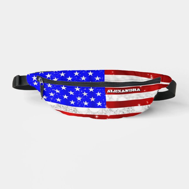 Sacs Banane Drapeau USA - Personnalisé (Recto)