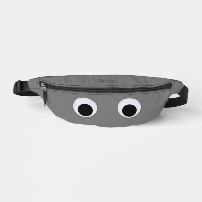 Sacs Banane Drôle Googly Eyes Personnalisé Grey (Recto)