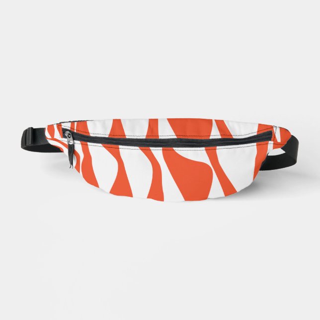 Sacs Banane Ebb et flux 4 en orange et blanc (Recto)