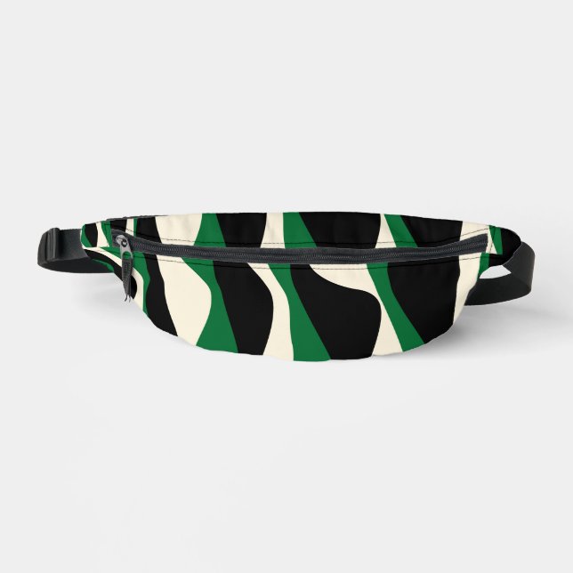 Sacs Banane Ebb et flux 4 en vert, crème et noir (Recto)