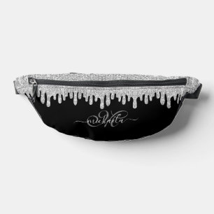 Sacs Banane Éclairage noir et gris argenté
